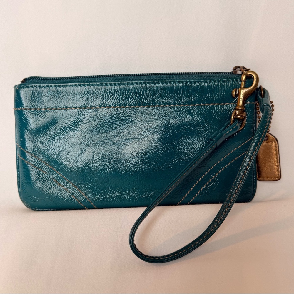Coach Crinkle Patent Leather Wristlet - Picture 2 of 5